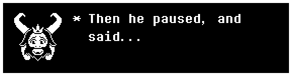 Then he paused, and said...