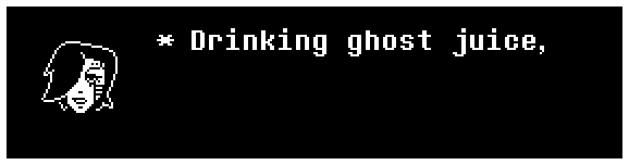 Drinking ghost juice,