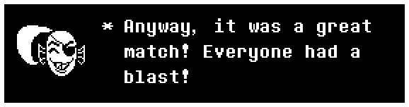 Anyway, it was a great match! Everyone had a blast!