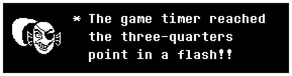 The game timer reached the three-quarters point in a flash!!