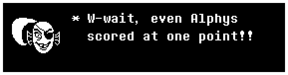 W-wait, even Alphys scored at one point!!